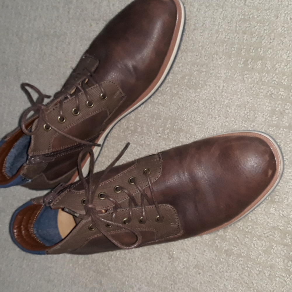 Bullboxer B 52 brown zip and lace ankle  boots. Size 8